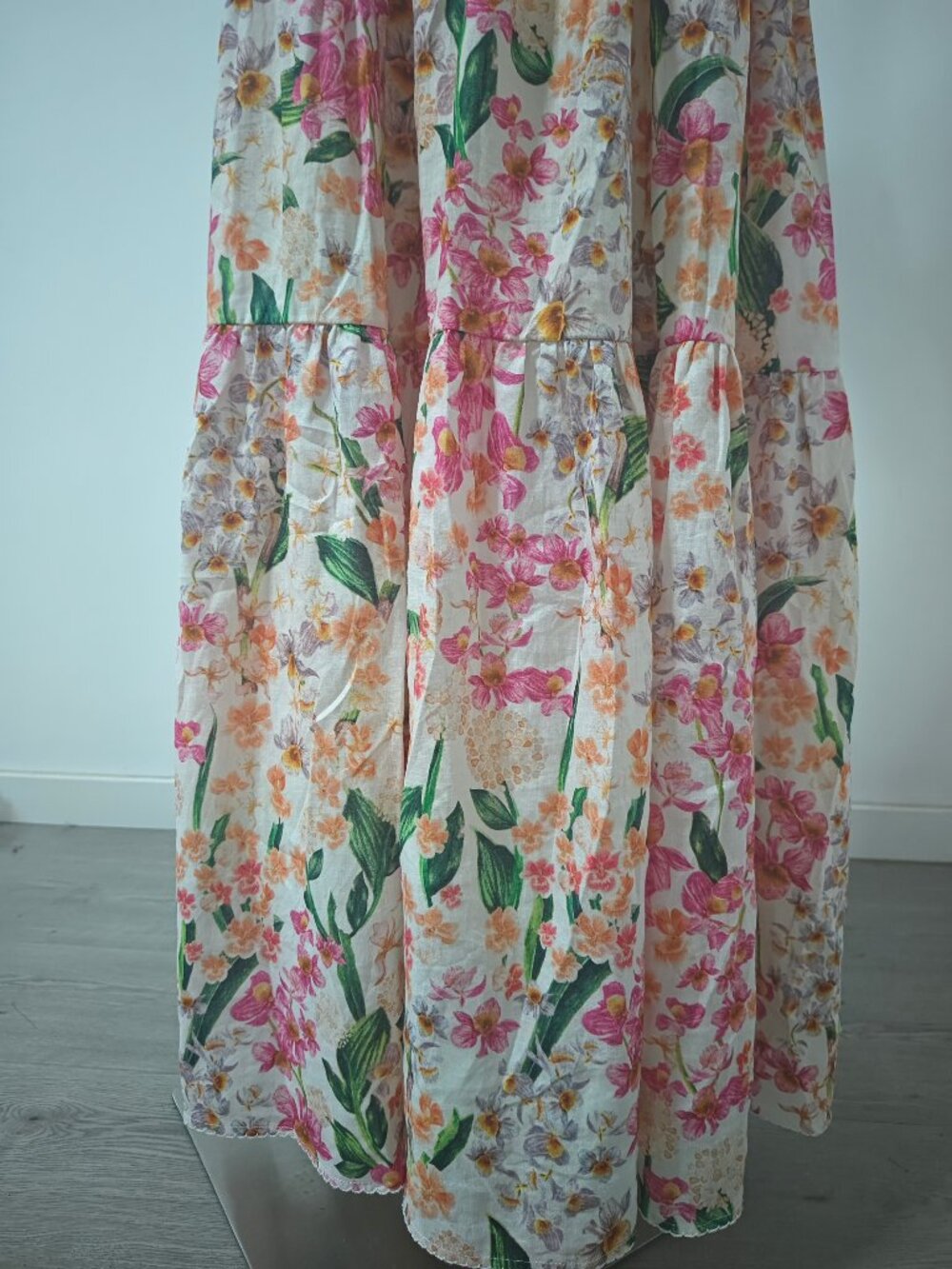 Agua By Agua Bendita lima jardiniera' floral-print linen maxi dress - Picture 9 of 13